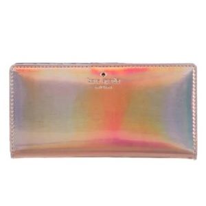 Kate Spade Rose Gold Iridescent Wallet with Box - NIB